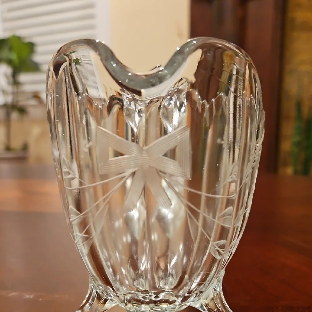 Vintage Indiana Glass No. 125 Fluted Colonial Etched Creamer & Sugar Set